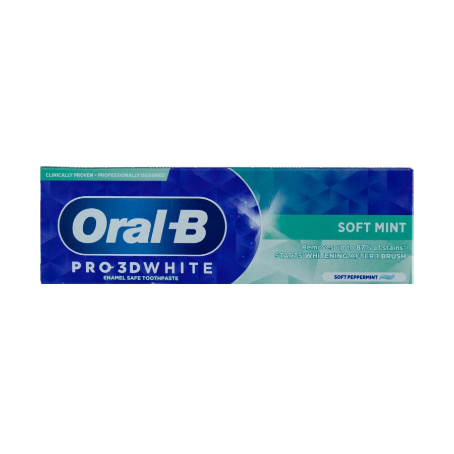Oral-B зубная паста Pro-3D White Soft Mint 75 мл.
